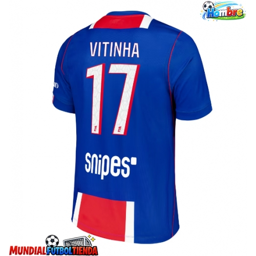 Camiseta Paris Saint-Germain Vitinha #17 Primera Equipación Replica 2026-27 mangas cortas
